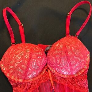 Victoria's Secret Red Lace Bra with Underwire